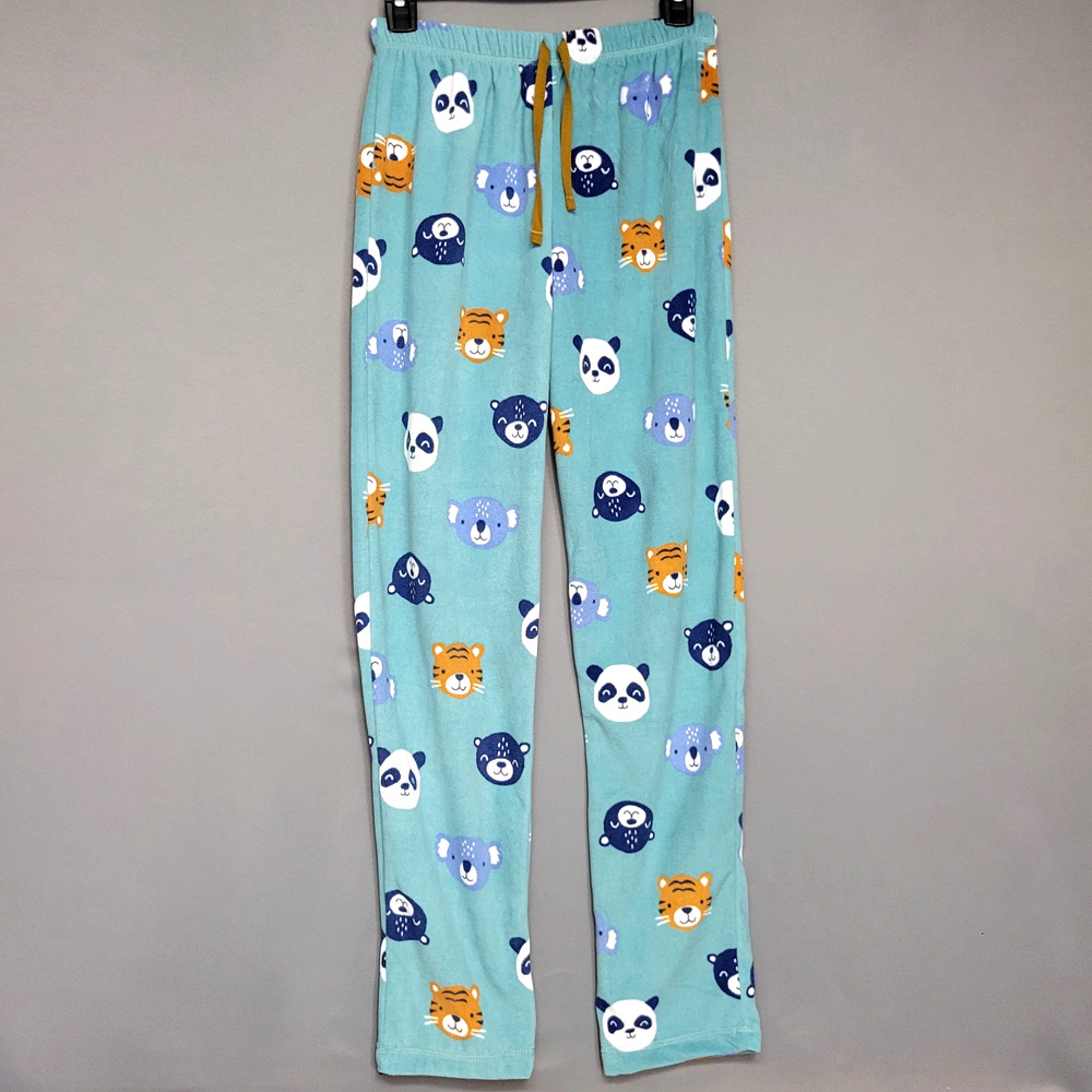 Sonoma Lounge Pjs Pants Womens M Tigers Bears Soft Plush Fleece Lounge
